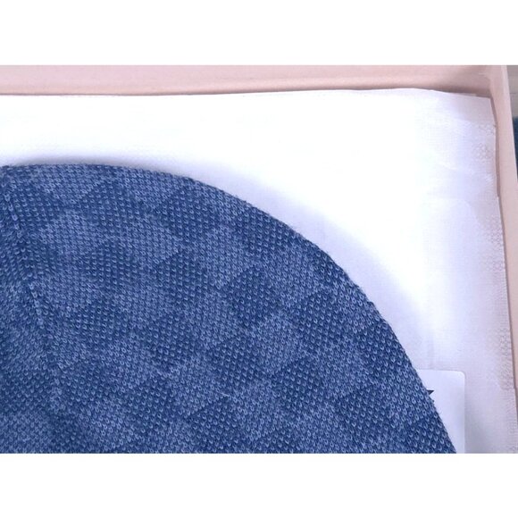 Louis Vuitton Damier Graphite Blue Wool Beanie Hat New - Picture 7 of 10